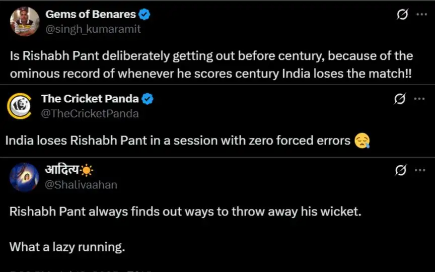 Fans Tweet (Source: @singh_kumaramit, @TheCricketPanda, @Shalivaahan/X.com)