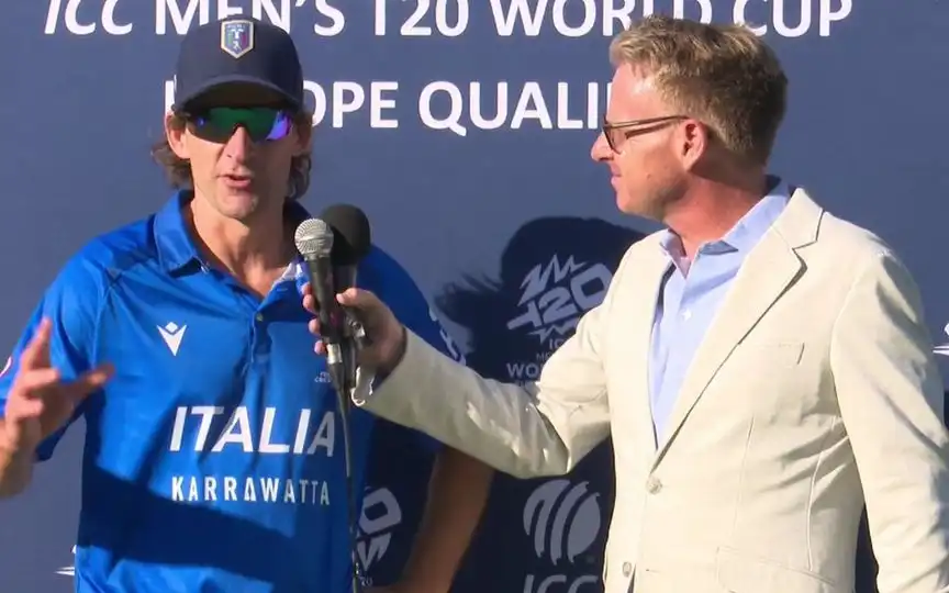 Joe Burns led Italy to qualify for T20 World Cup 2026 [Source: @CricketGlimpseX/x.com]