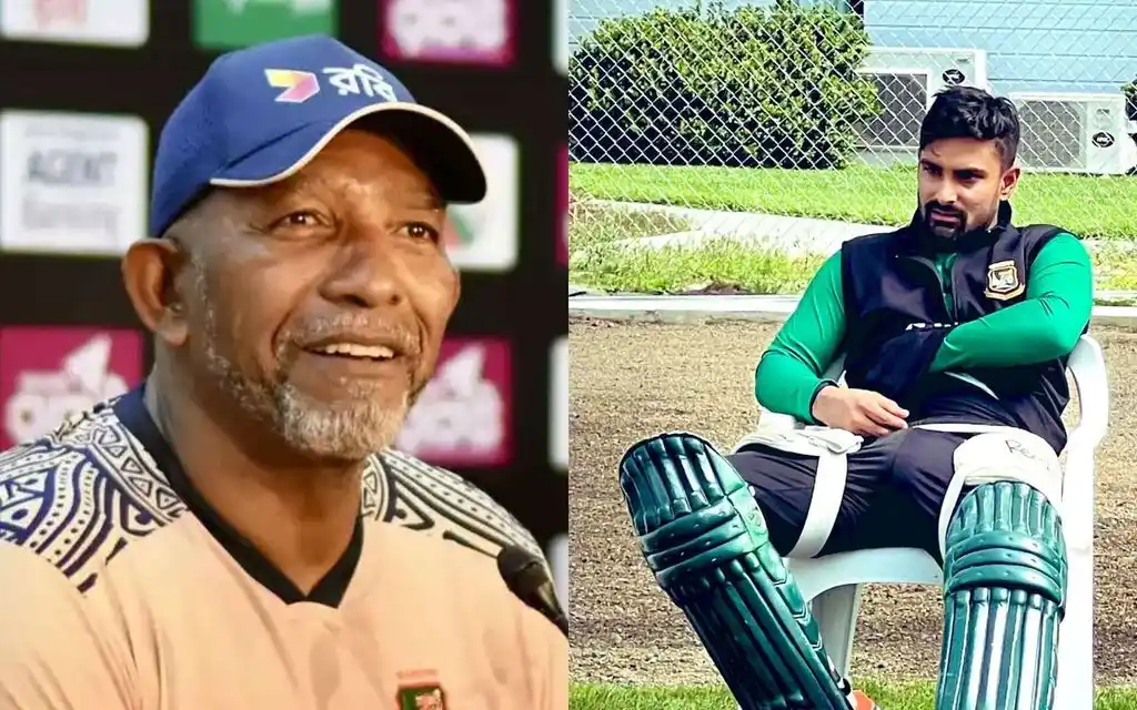Bangladesh coach and Litton Das [Source: @KKR_Xtra, @SightScreenCJ/x]