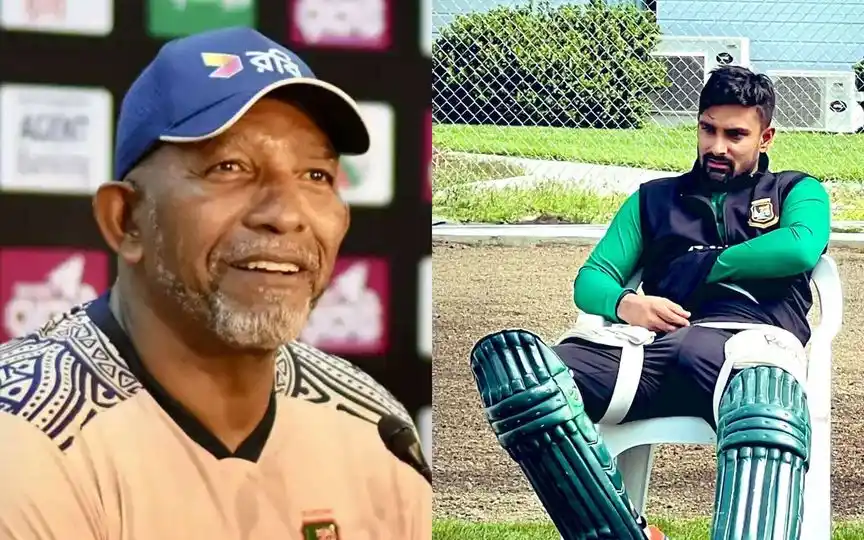 Bangladesh coach and Litton Das [Source: @KKR_Xtra, @SightScreenCJ/x]