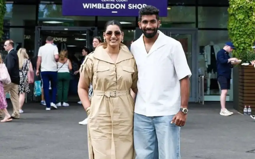 Jasprit Bumrah and with his Wife (Source:@@CricVipezAP,x.com)