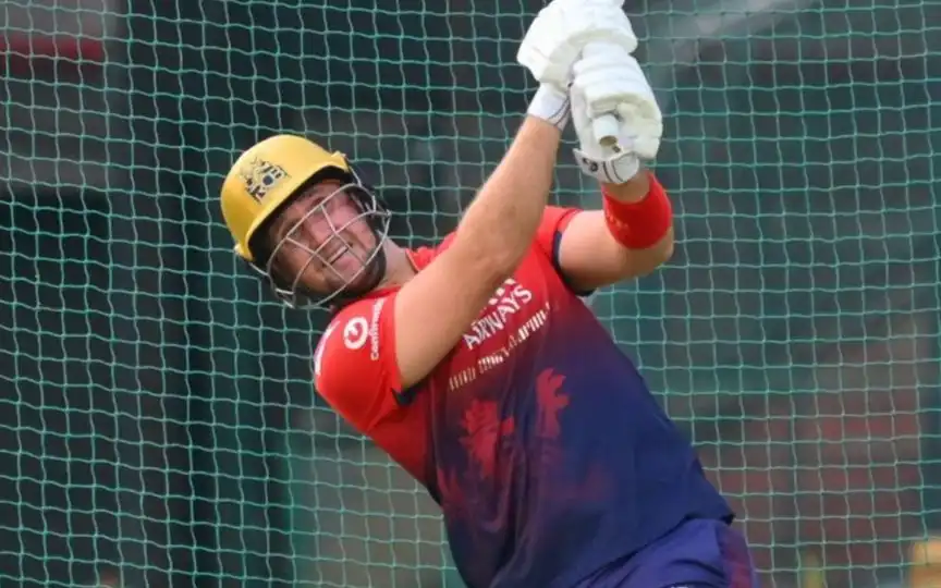 Liam Livingstone in RCB practice [Source: @RCBTweets/x.com]