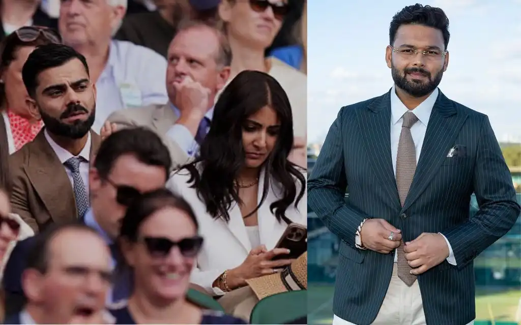 Virat Kohli and Rishabh Pant (Source:@Wimbledon,x.com)