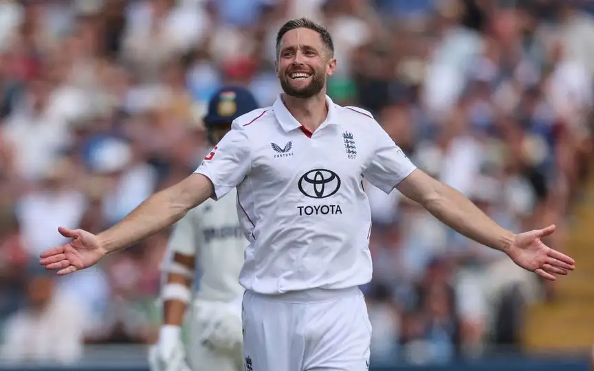 Chris Woakes against India (Source: AP Photos)