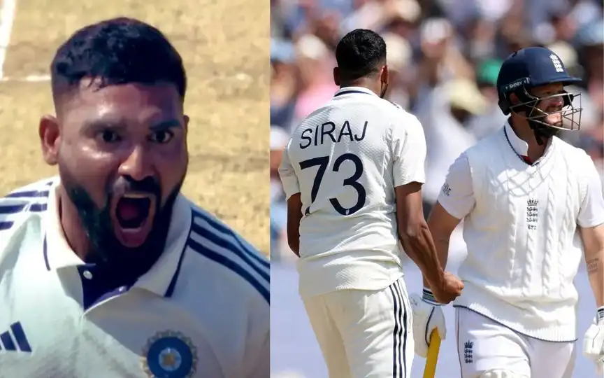 Mohammed Siraj and Ben Duckett (Source: AP)