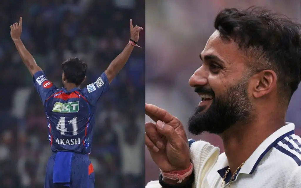 Akash Deep in IPL and Test cricket (Source:AP Photos and @SportskeedaAff/X.com)