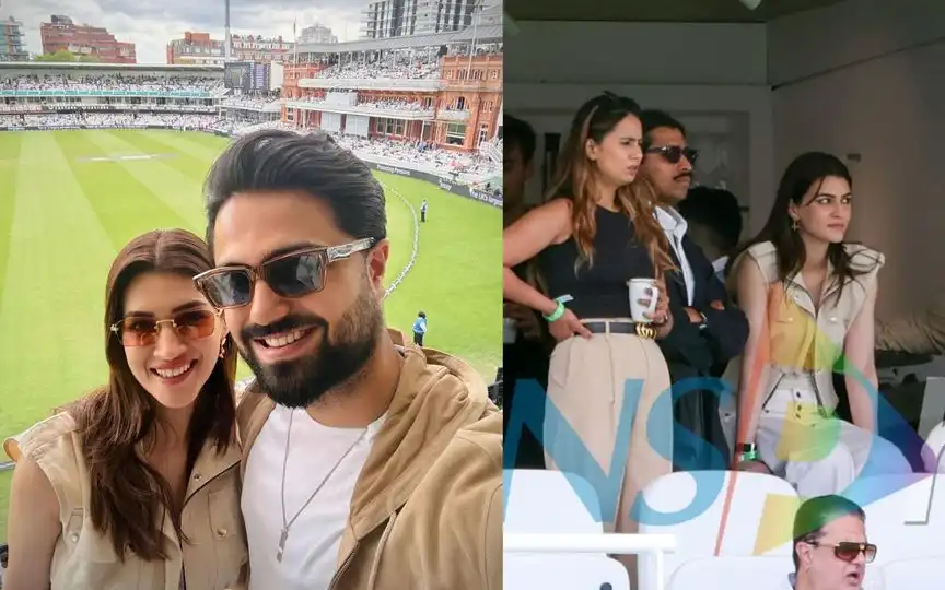 Kriti Sanon Enjoys India vs England [Source: @AtulkarJitendra/X.com]
