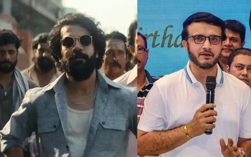 Rajkummar Rao and Sourav Ganguly (Source:@Sparkhi01,x.com)