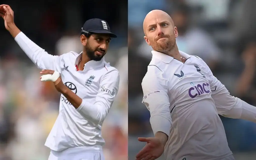 Bashir and Leach - (Source: @EnglandCricket/X.com)