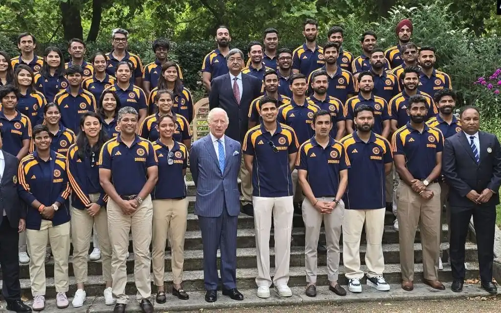 Team India meets King Charles of UK [Source: @ANI/X.com]