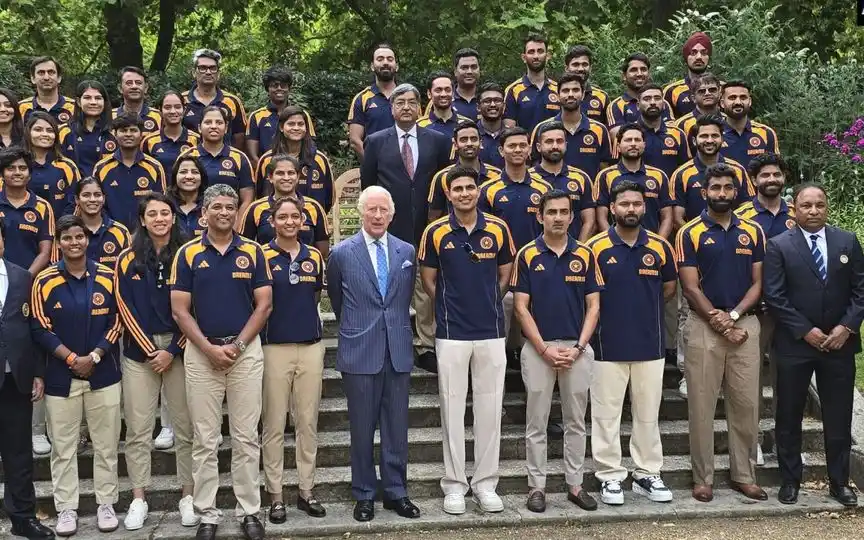 Team India meets King Charles of UK [Source: @ANI/X.com]