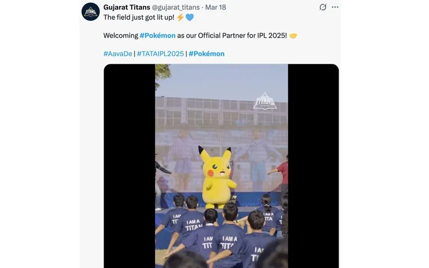 GT's tweet [Source: @gujarat_titans/X.com]