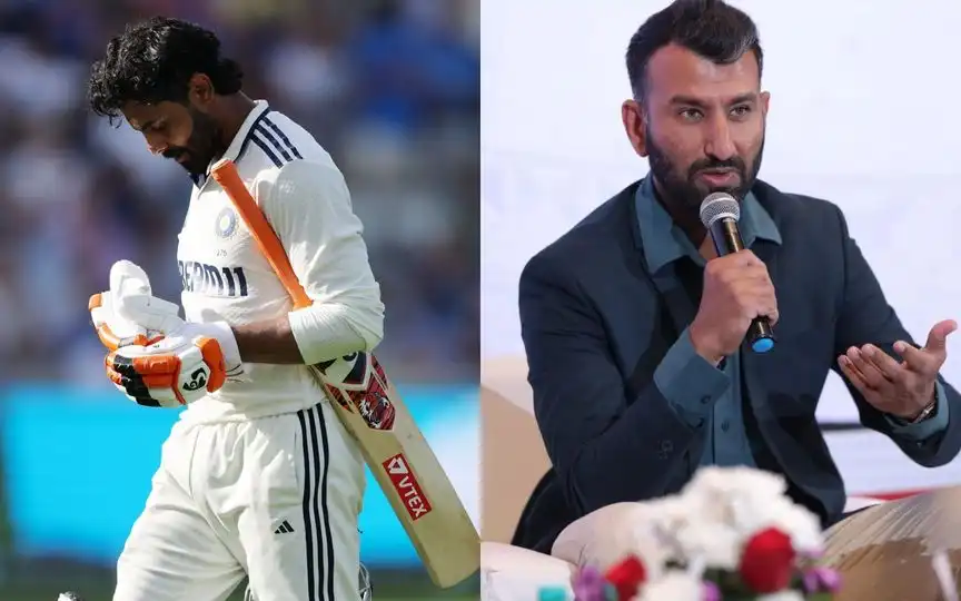 Ravindra Jadeja and Cheteshwar Pujara [Source: @Johns, @ShubmanGill/x]