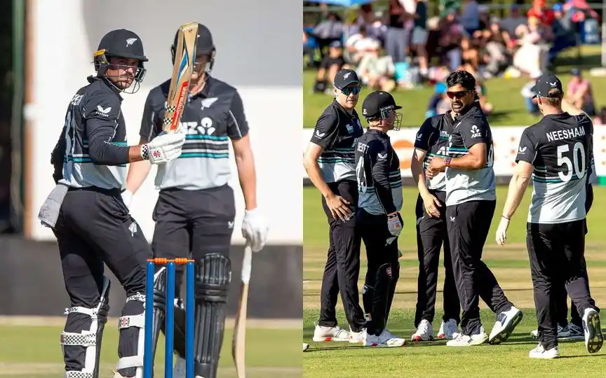 New Zealand defeated South Africa by 21 runs [Source: @BLACKCAPS, @ZimCricketv/x.com]