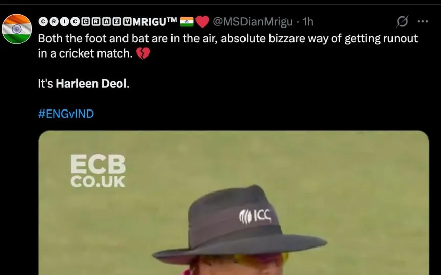 Harleen Deol run-out
