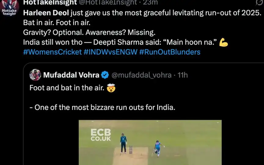 Harleen Deol run-out