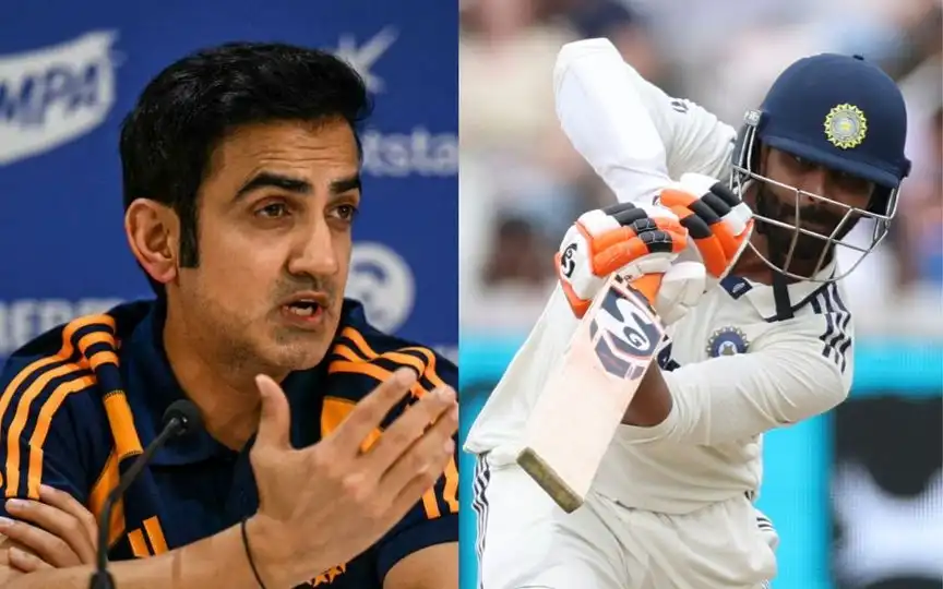 Gautam Gambhir and Ravindra Jadeja [Source: @CricCrazyJohns/x, AP Photos]
