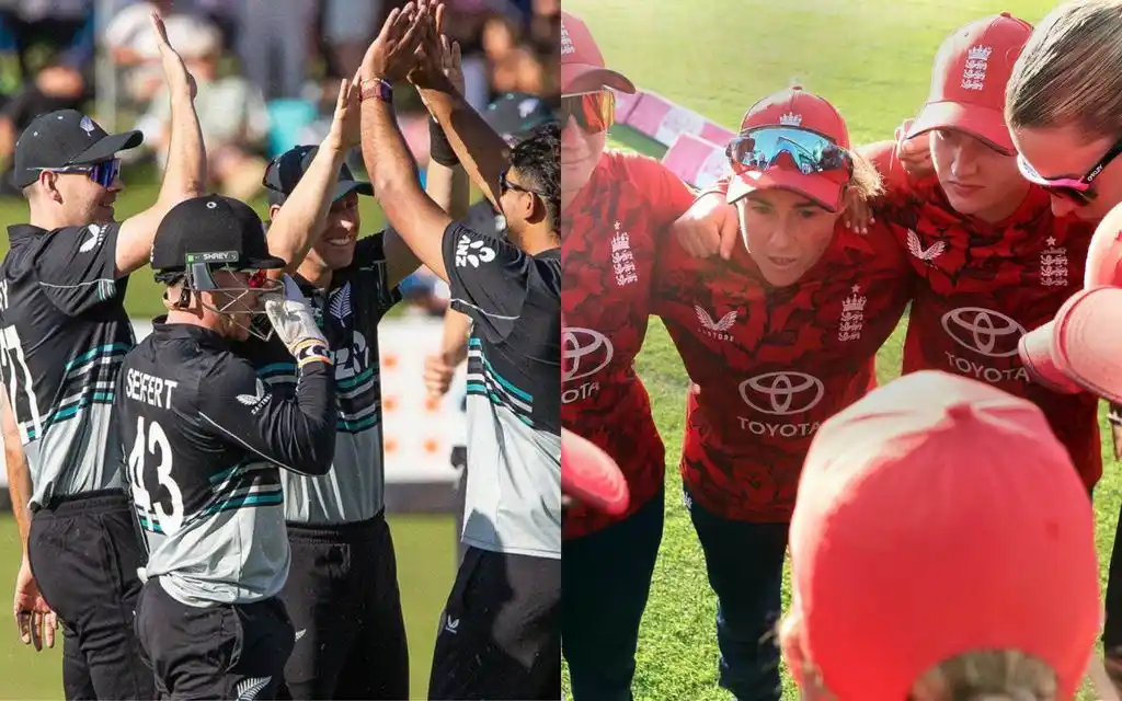 New Zealand and England Women players [Source: @BLACKCAPS, @englandcricket/x]