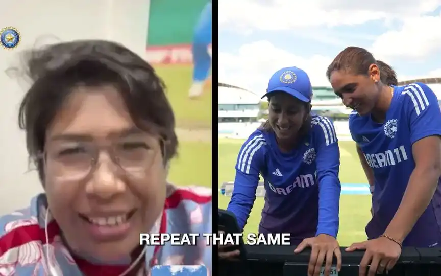 Jhulan Goswami and Harmanpreet Kaur [Source: @BCCIWomen/x]