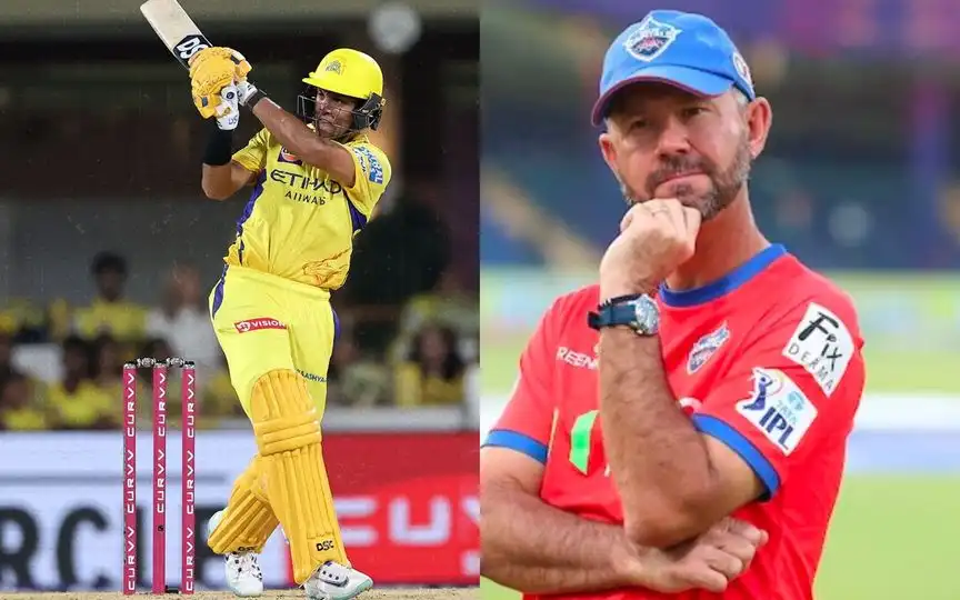 Rachin Ravindra and Ricky Ponting [Source: @MSDian067, @HustlerCSK/x.com]