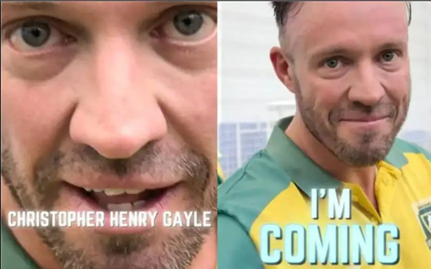AB de Villiers Warns Former RCB Mate Chris Gayle With Exciting New Role Amid WCL 2025