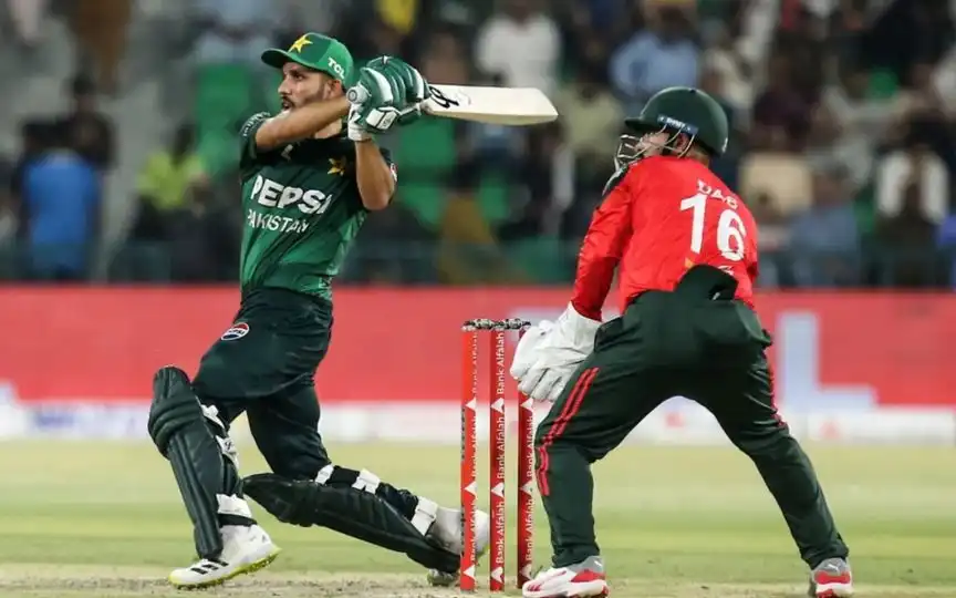 Mohammad Haris vs Bangladesh. [Source - @nomanalam/x.com]