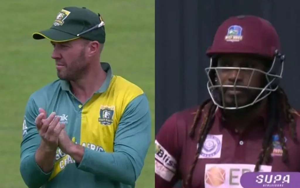 AB de Villiers and Chris Gayle [Source: @Monish09cric/X.com]