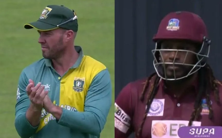 AB de Villiers and Chris Gayle [Source: @Monish09cric/X.com]