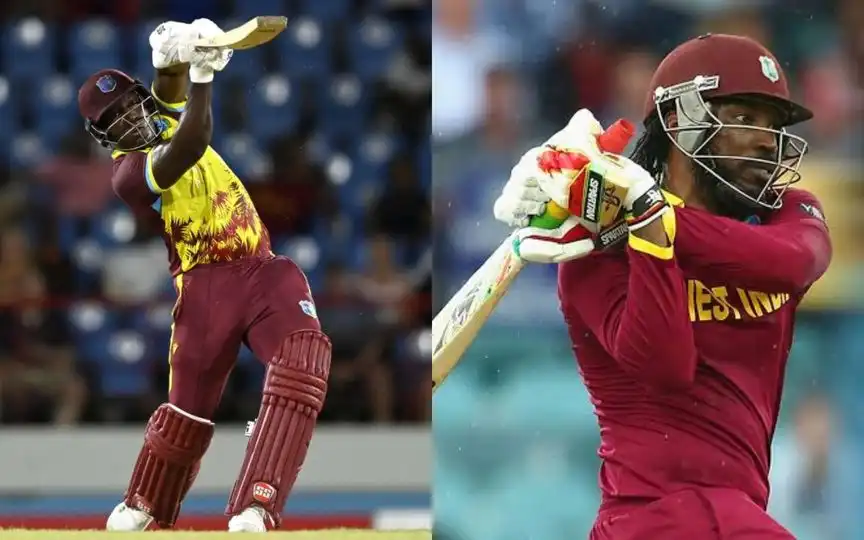 Rovman Powell set to eclipse Chris Gayle [Source: @IMManu_18/x.com]