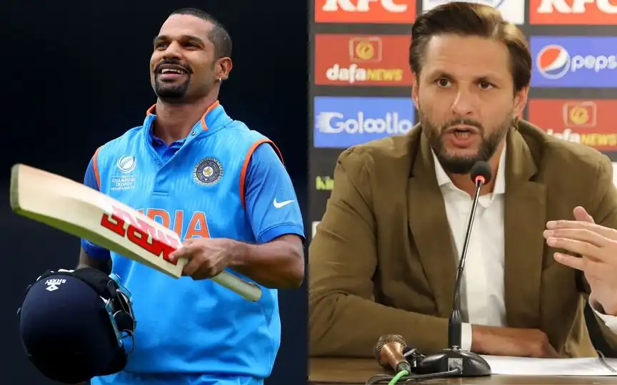 Shikhar Dhawan and Shahid Afridi - (Source : @Johns/X.com)