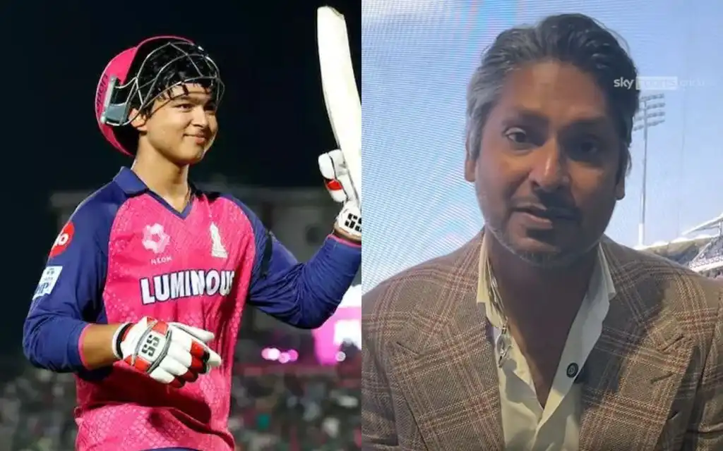 Kumar Sangakkara on Vaibhav Suryavanshi. [Source - IPL/SkyCricket/x.com]