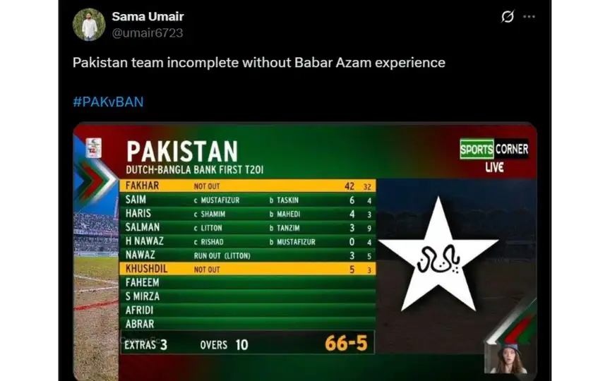 Fan tweets [Source: @umair6723/x]