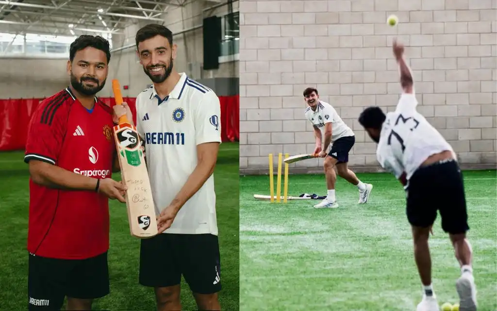 Pant meets ManU Stars - (Source : @BCCI/X.com)