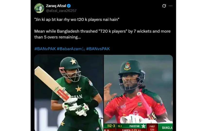 Fan tweets [Source: @afzal_zara26257/x]