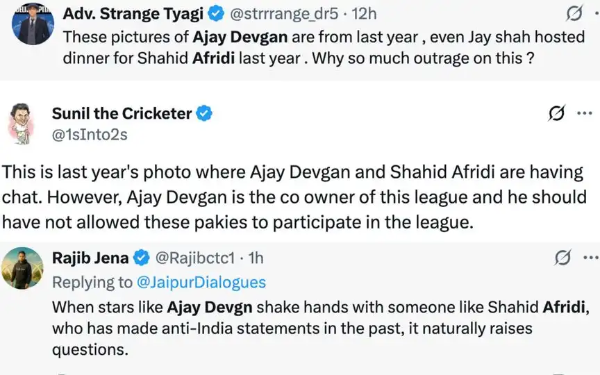 Fan tweets [Source: @strrrange_dr5, @1sInto2s, @Rajibctc1/X.com]
