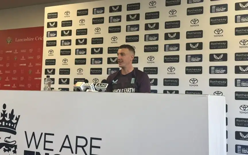 Harry Brook In presser - (Source :@RahulRawat/X.com)