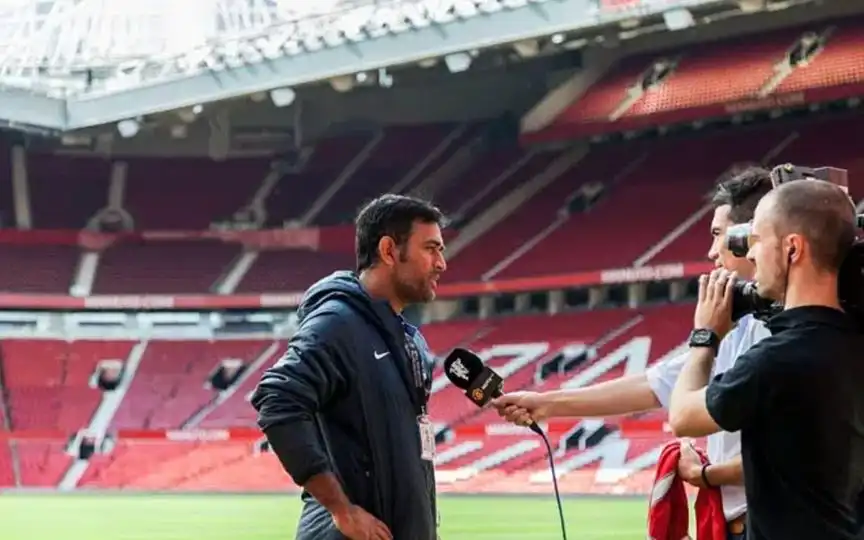 MSD at Old Trafford [Source: @UTDvj18/x.com]
