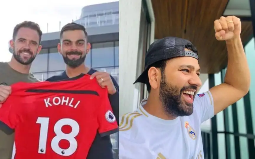 Indian players and their favourite Football teams [Source: @ImRo45/x.com]
