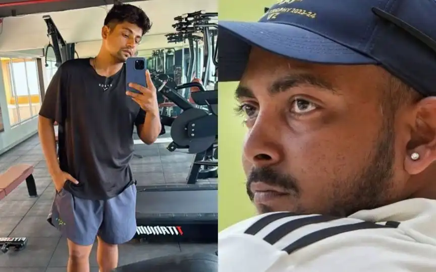 Sarfaraz Khan and Prithvi Shaw [Source: @GemsOfCricket, @Saabir_Saabu01/x]