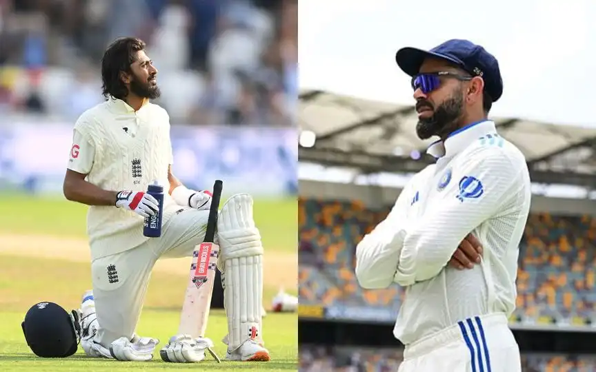 Haseeb Hameed and Virat Kohli [Source: @Ben_Wisden, @ImTanujSingh/x]