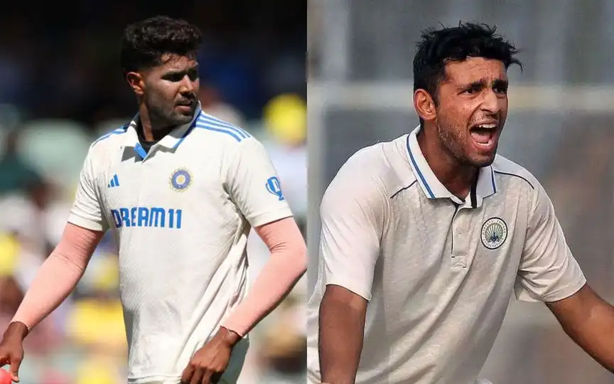 Harshit Rana and Anshul Kamboj [Source: @Cricbuzz, @LoyalSachinFan/x]