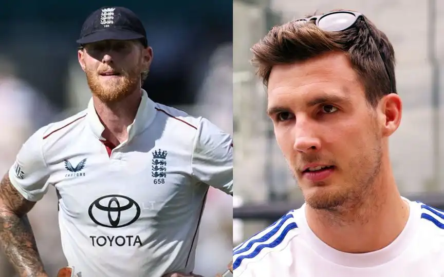 Ben Stokes and Steven Finn [Source: @sygnus86/X.com]