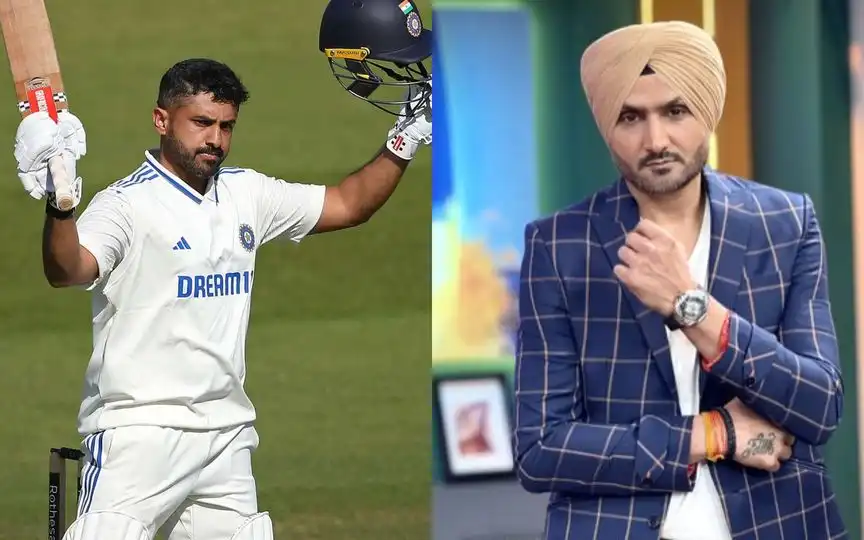 हरभजन सिंह और करुण नायर [Source: @TheYorkerBall, @harbhajan_singh/X.com]