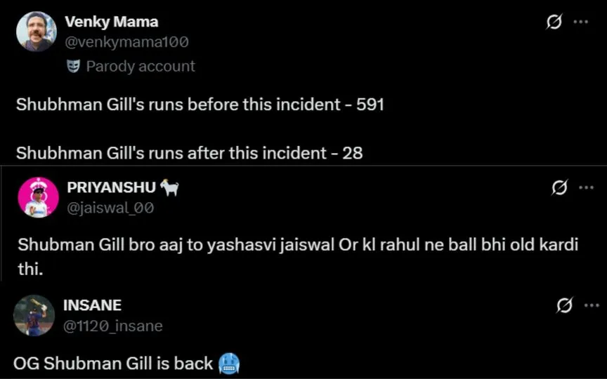 Fans Tweet (Source: @venkymama100, @jaiswal_00, @1120_insane/X.com)