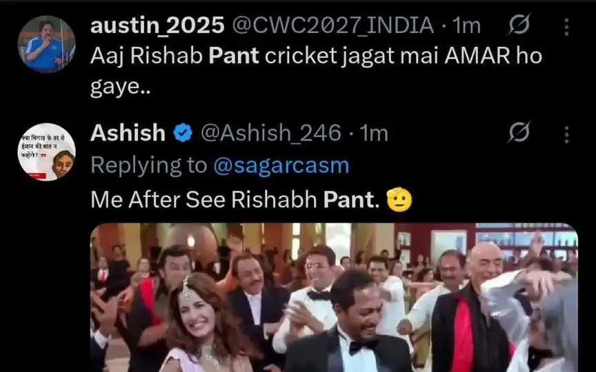 Fans tweet on Rishabh Pant. [Source - x.com]