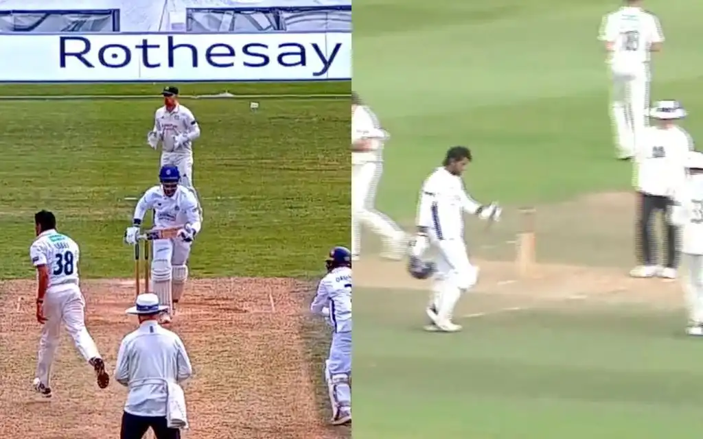 Tilak Varma scored century against Nottinghamshire [Source: @CountyChamp/x.com]
