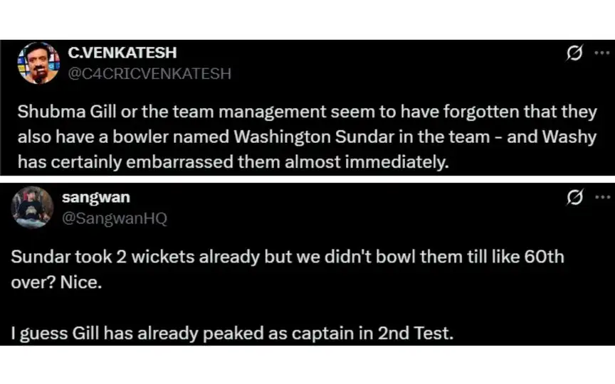 Fans Tweet (Source: @C4CRICVENKATESH, @SangwanHQ/X.com)
