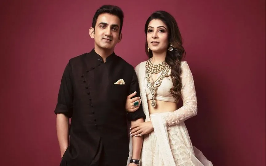 Gautam Gambhir and his wife Natasha Jain [Source: @doncricket_/X.com]