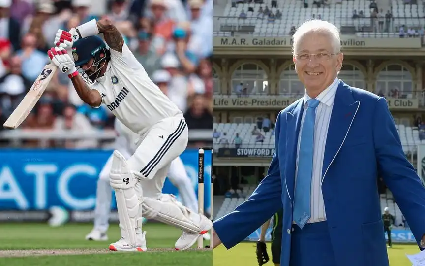 KL Rahul and David Gower (Source: @Klrahul_empire/X.com, @HomeOfCricket/X.com)