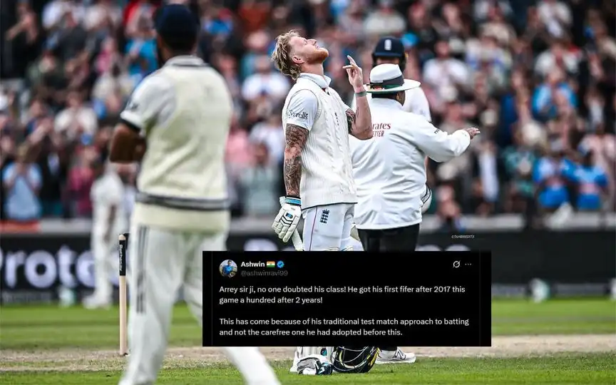 Ashwin Defends His Comment On Stokes (Source: @Sheikhhumza49/x.com, @ashwinravi99/x.com)